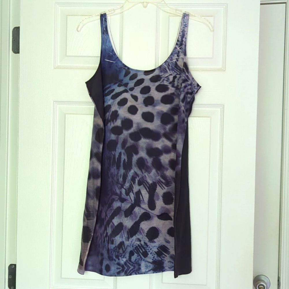 Blue animal print tank Express